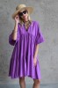 WIDE SILHOUETTE PURPLE DRESS