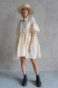 light dress with puff sleeves