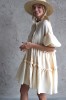 light dress with puff sleeves