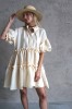 light dress with puff sleeves