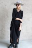 LONG COTTON DRESS  WITH 3/4 SLEEVES