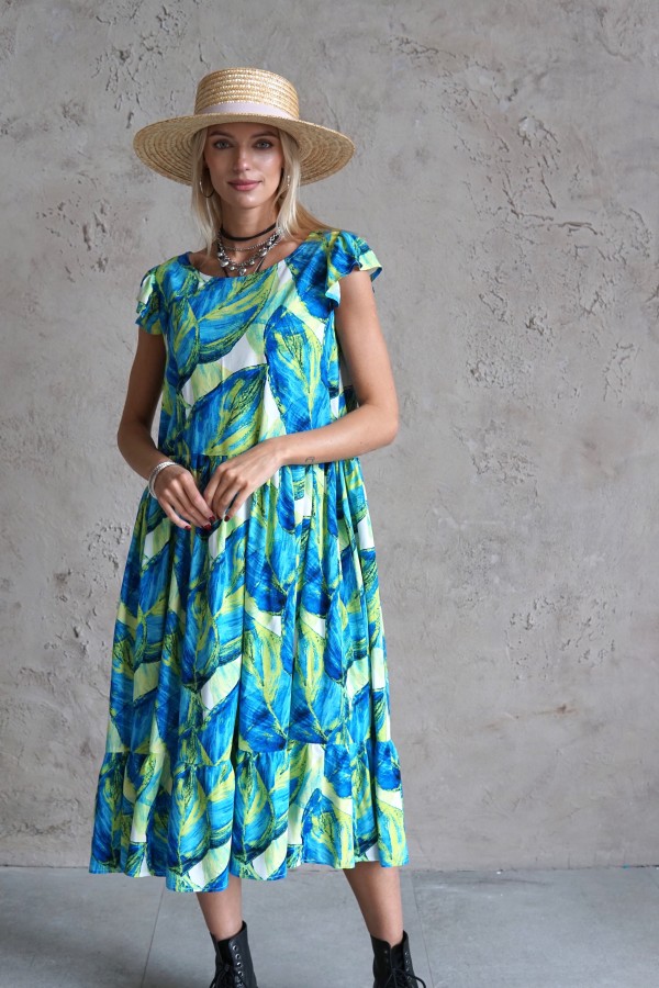 FLORAL VISCOSE DRESS