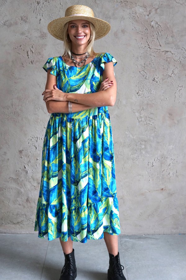 FLORAL VISCOSE DRESS