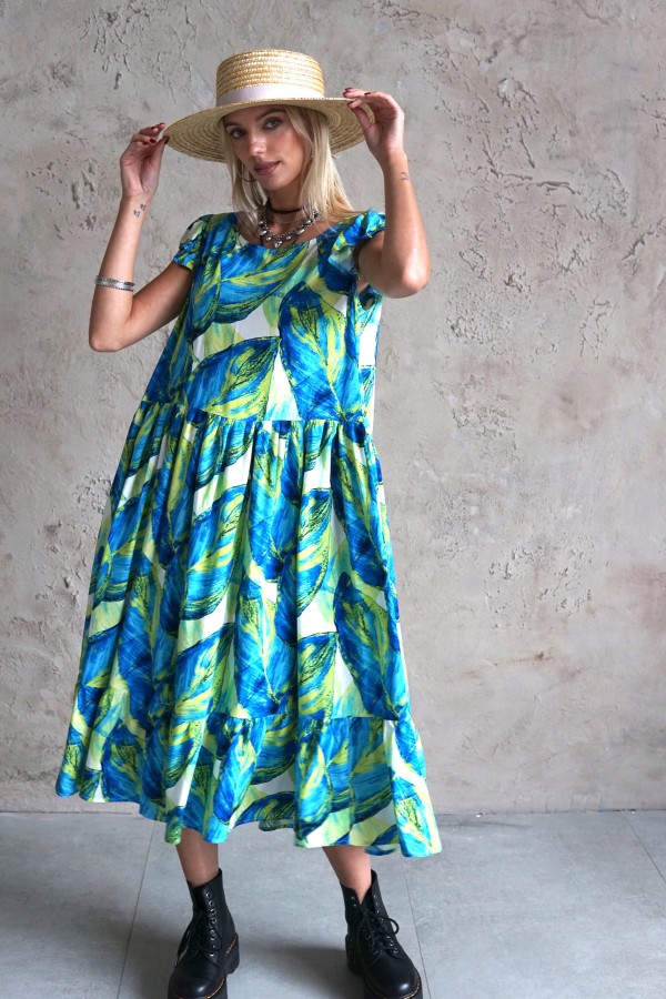 FLORAL VISCOSE DRESS