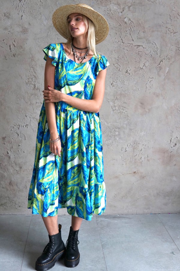 FLORAL VISCOSE DRESS