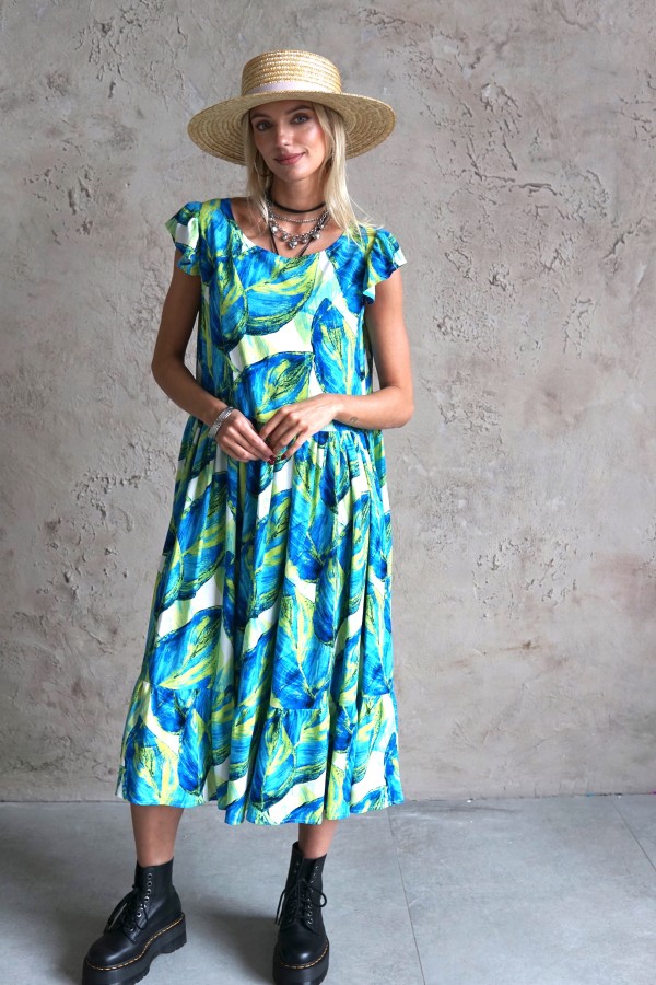 FLORAL VISCOSE DRESS