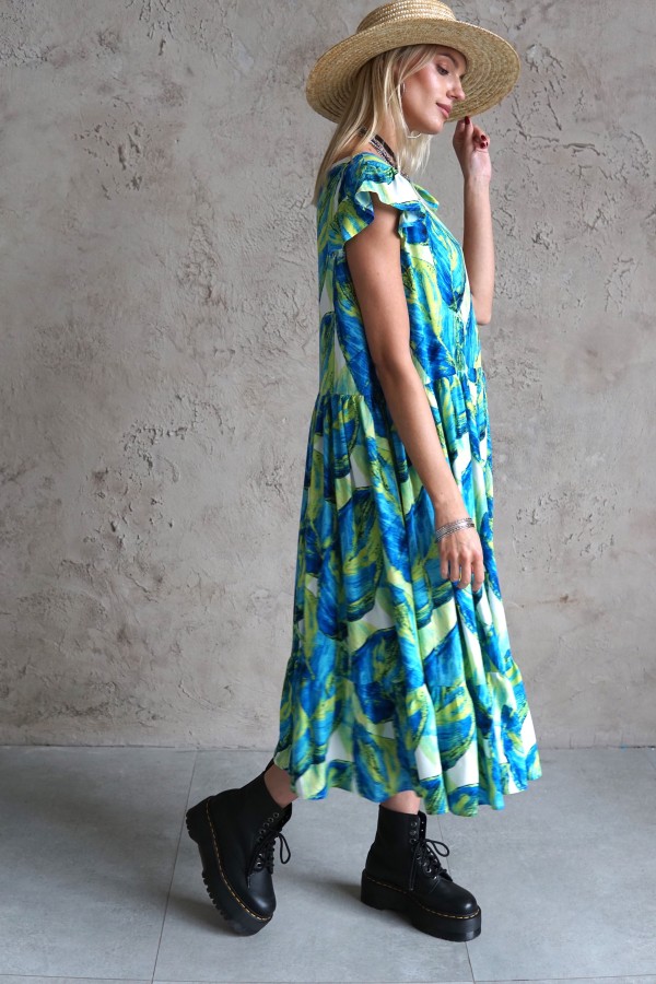 FLORAL VISCOSE DRESS