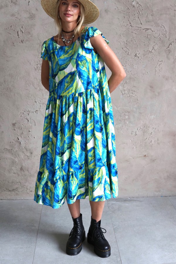 FLORAL VISCOSE DRESS