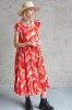 RED VISCOSE DRESS 