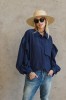 BLUE VISCOSE SHIRT FOR WOMEN 