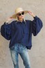 BLUE VISCOSE SHIRT FOR WOMEN 