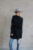 BLACK COZY WOOL BLOUSE 