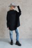 BLACK COZY WOOL BLOUSE 