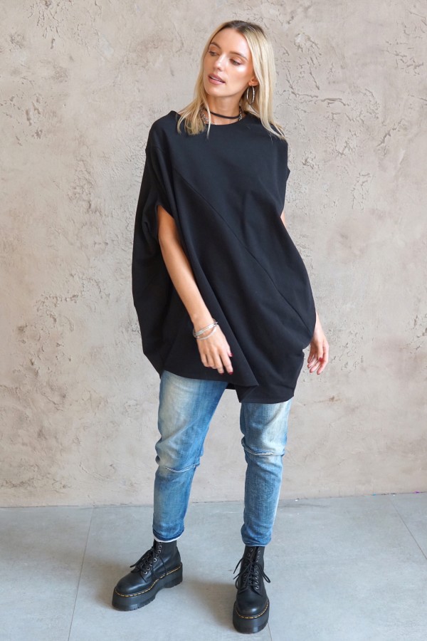 BLACK BLOUSE  COCOON 