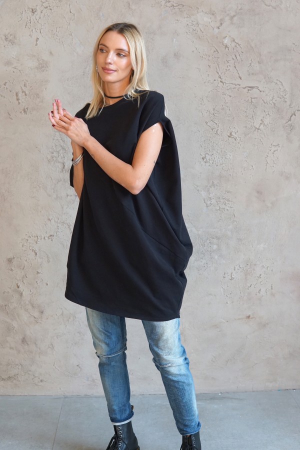 BLACK BLOUSE  COCOON 