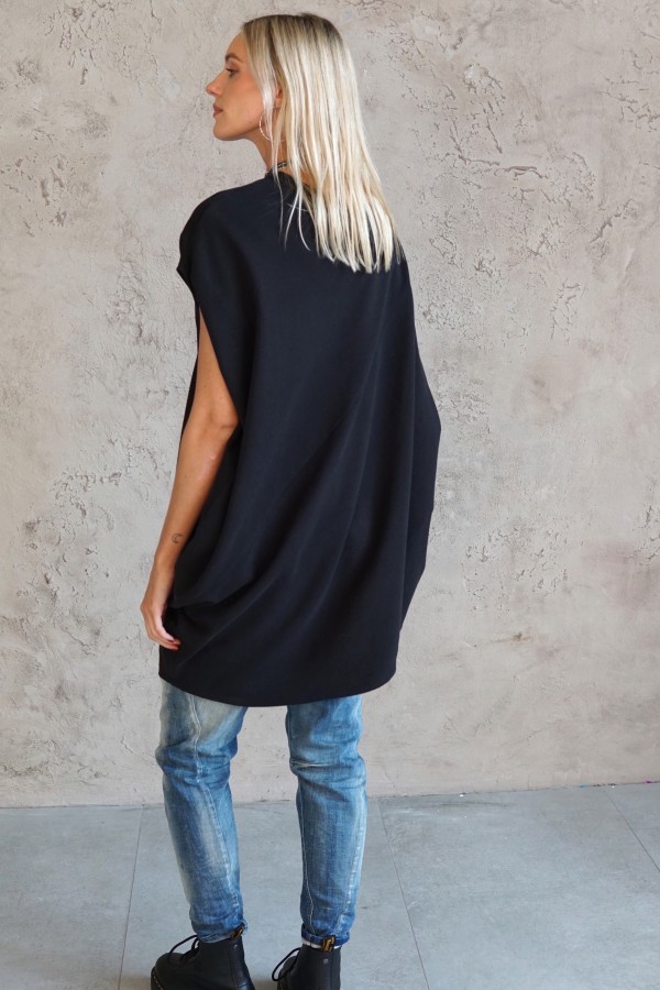 BLACK BLOUSE  COCOON 