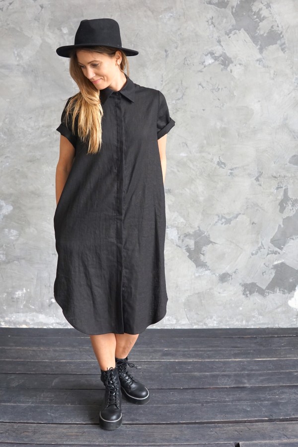 LINEN SHIRT DRESS