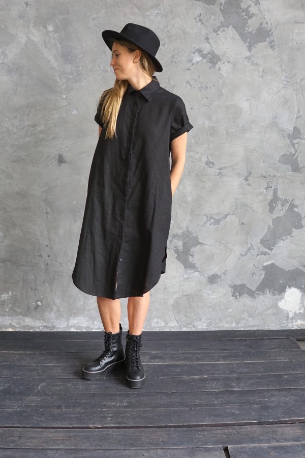 LINEN SHIRT DRESS