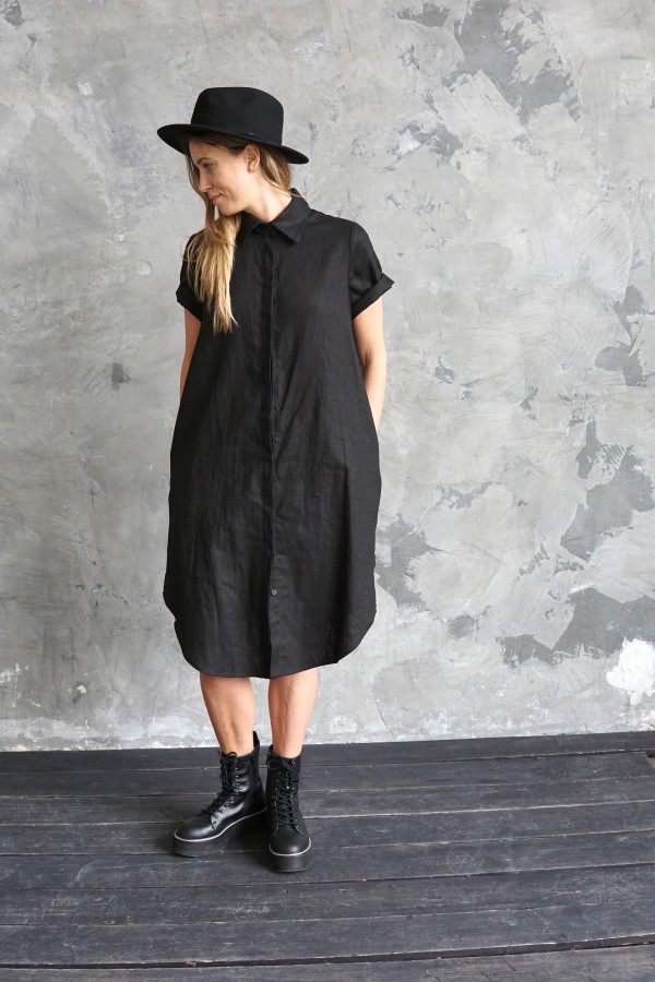 LINEN SHIRT DRESS