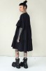 WIDE SILHOUETTE BLACK DRESS