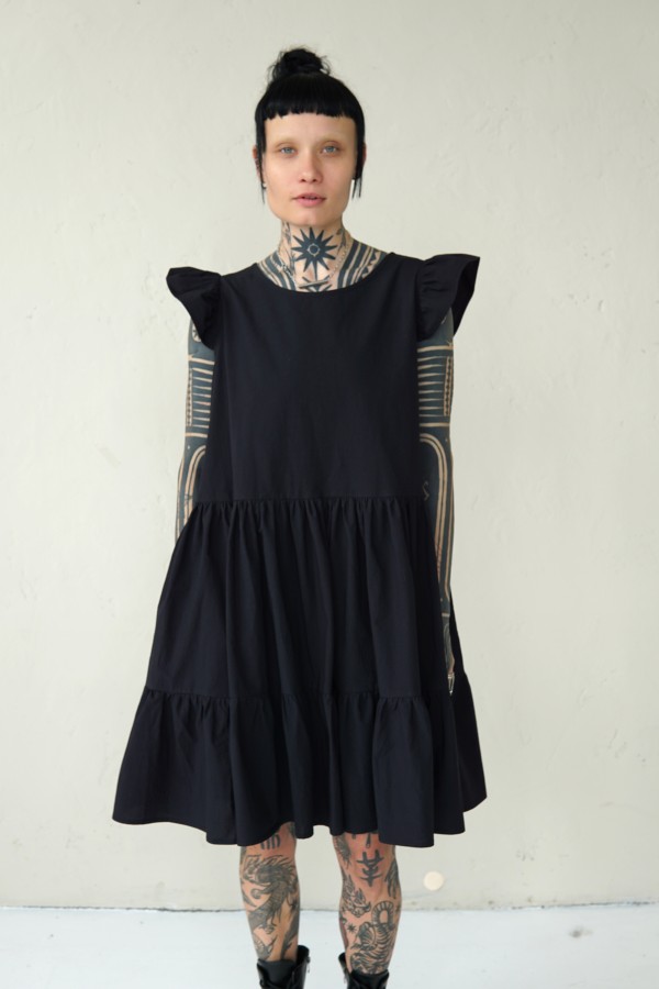 BLACK LINEN DRESS