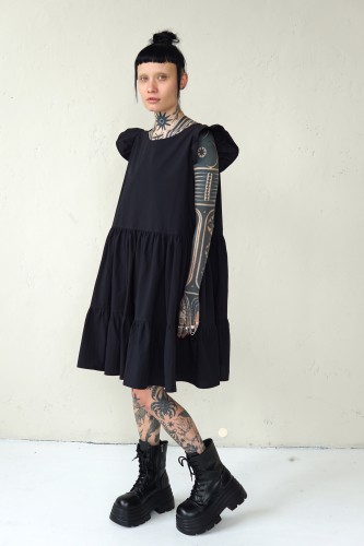 BLACK LINEN DRESS