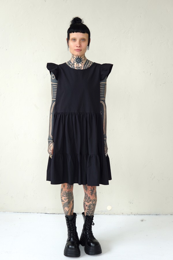 BLACK LINEN DRESS