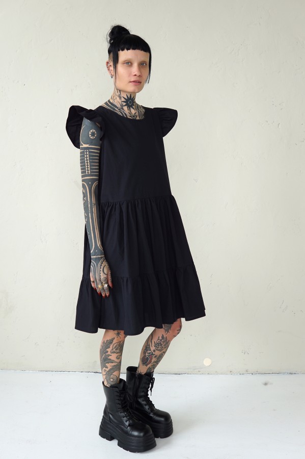 BLACK LINEN DRESS