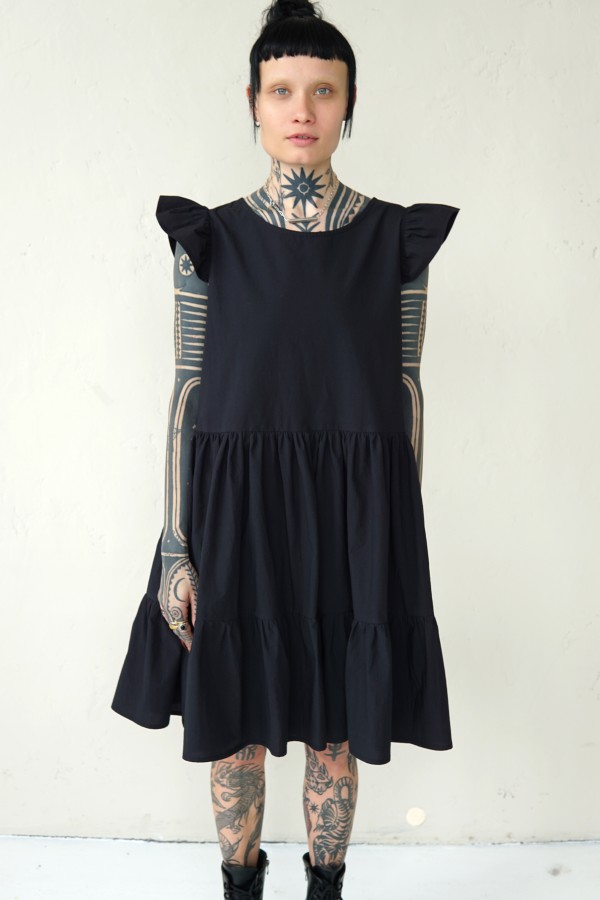 BLACK LINEN DRESS