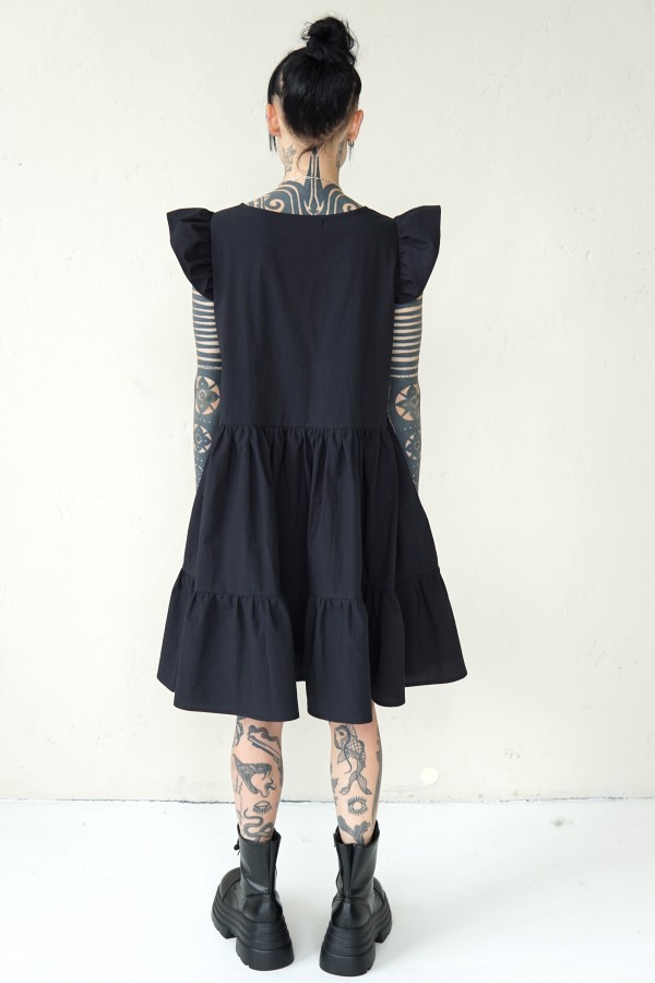 BLACK LINEN DRESS