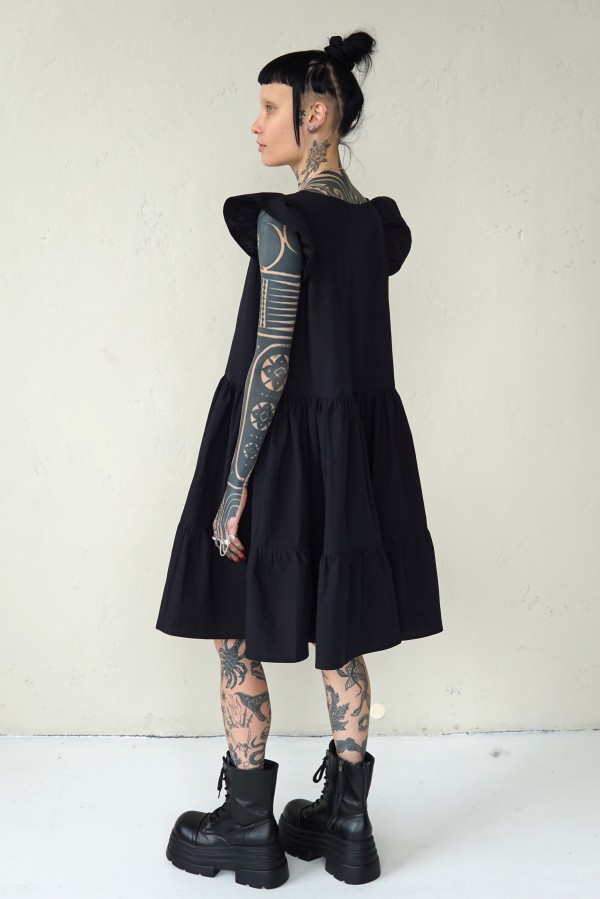 BLACK LINEN DRESS