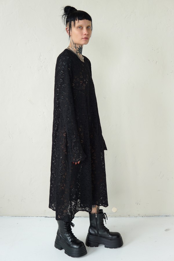 BLACK IRISH LACE DRESS 