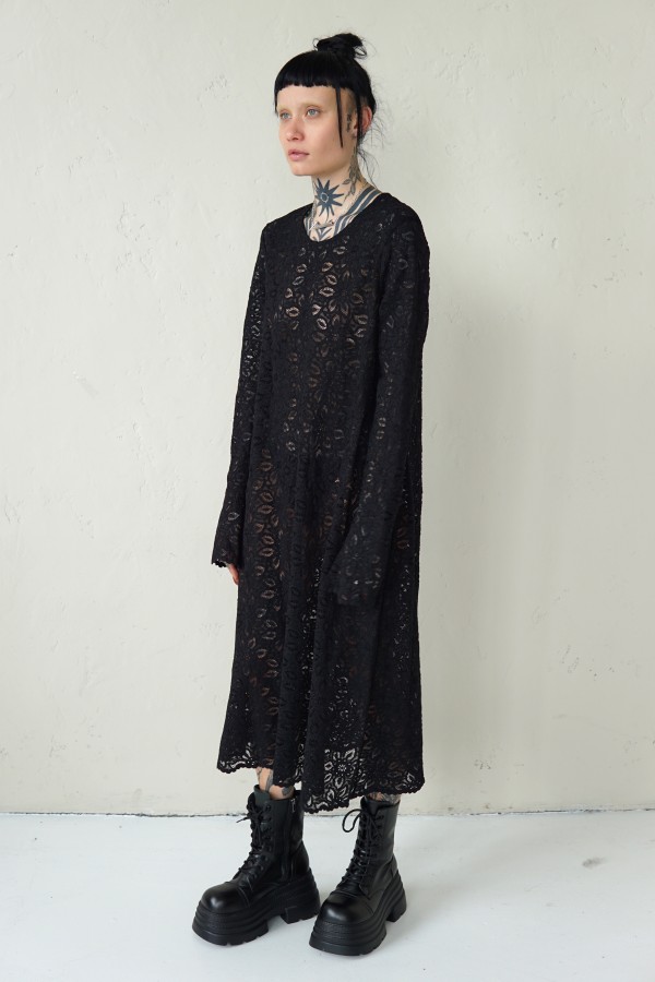 BLACK IRISH LACE DRESS 