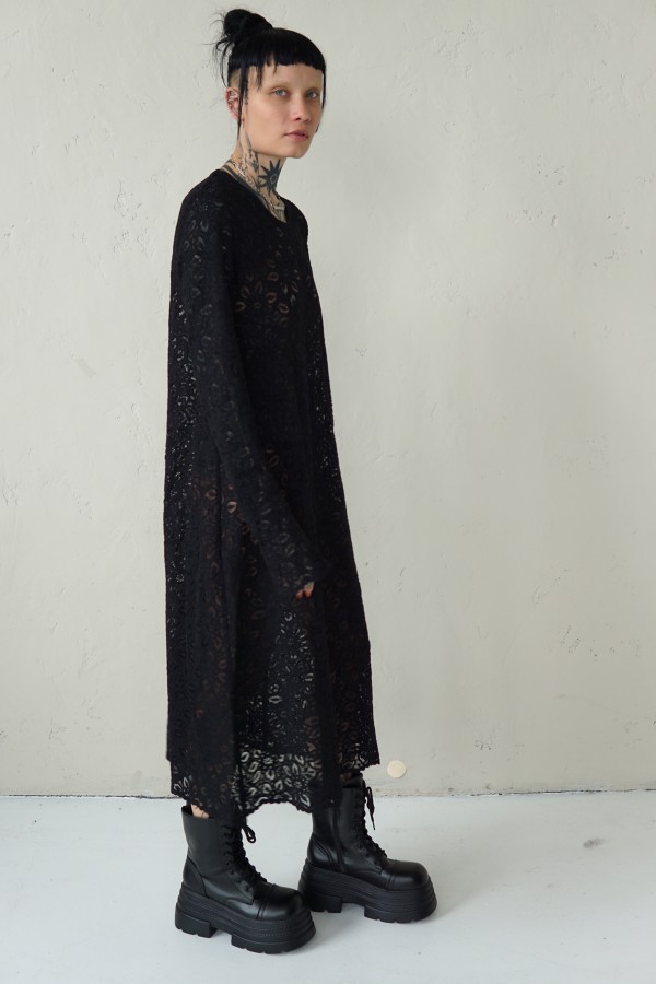 BLACK IRISH LACE DRESS 