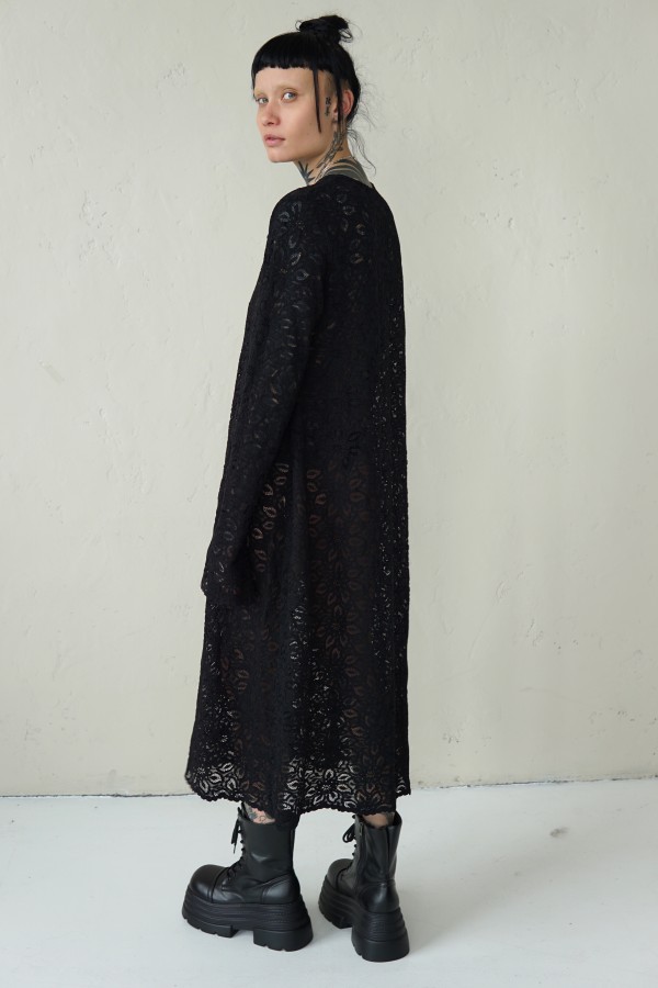 BLACK IRISH LACE DRESS 