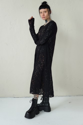 BLACK IRISH LACE DRESS 