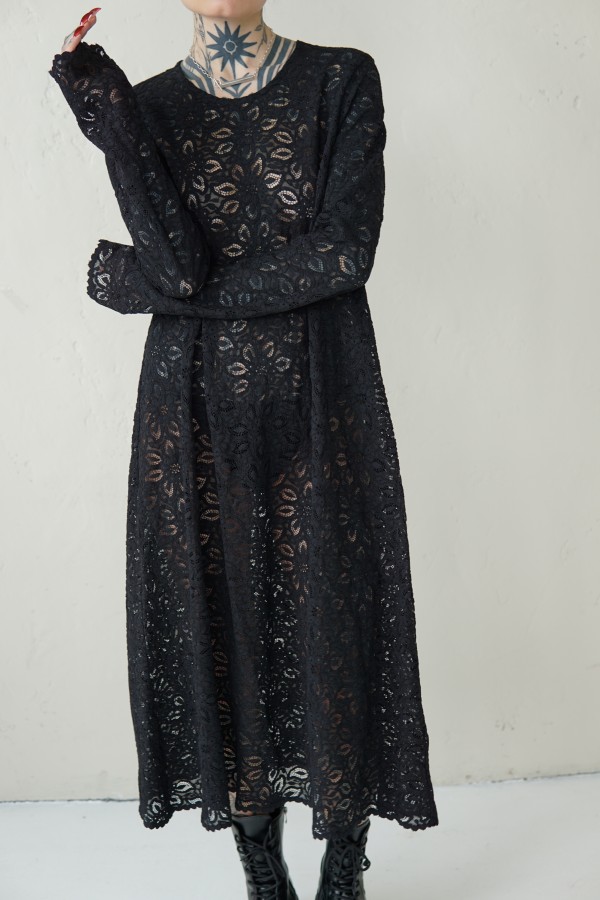 BLACK IRISH LACE DRESS 