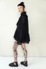 STYLISH BLACK BLOUSE WITH WIDE SLEEVES