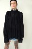 STYLISH BLACK BLOUSE WITH WIDE SLEEVES