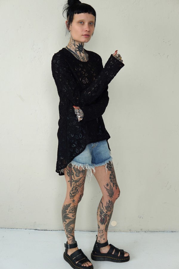 BLACK IRISH LACE BLOUSE