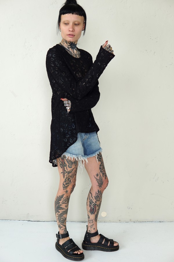 BLACK IRISH LACE BLOUSE