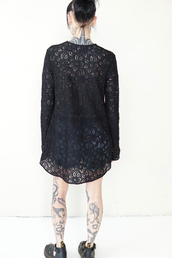 BLACK IRISH LACE BLOUSE