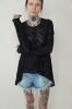 BLACK IRISH LACE BLOUSE