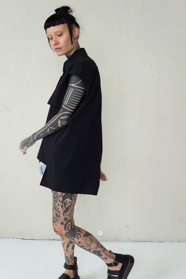 BLACK COTTON SHIRT TOKYO