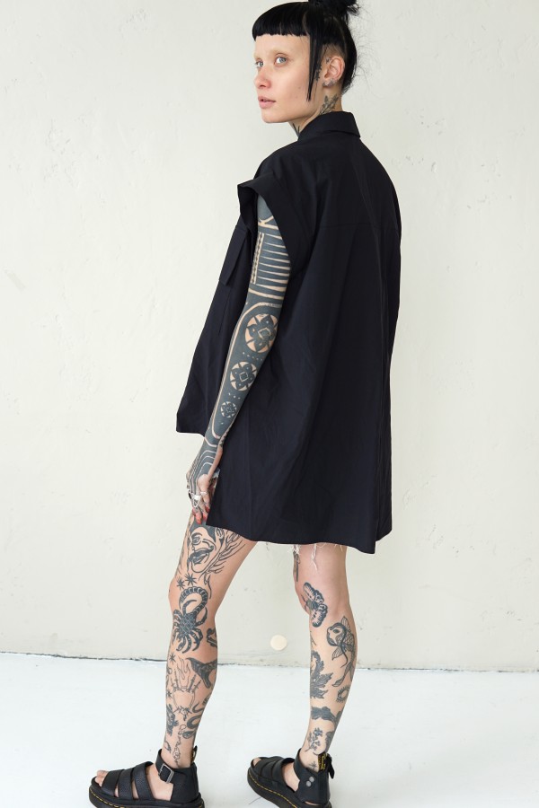BLACK COTTON SHIRT TOKYO