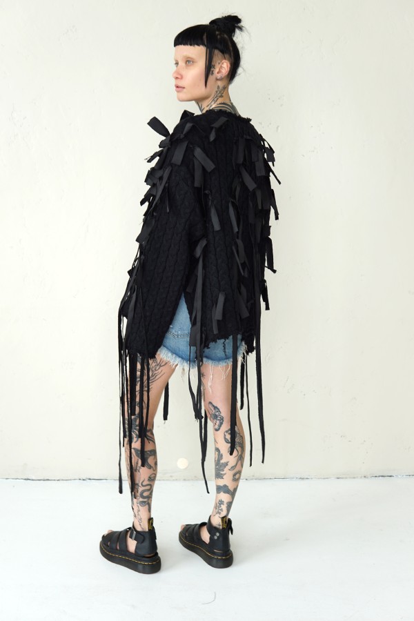 AVANT GARDE UNIQUE SWEATER WITH LONG STRIPES