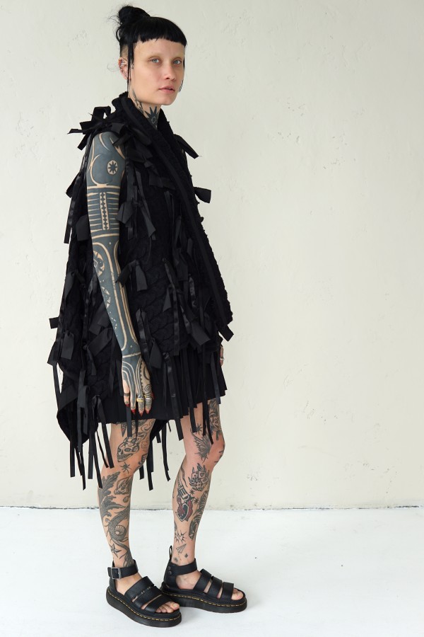 AVANT-GARDE VEST WITH LONG STRIPES