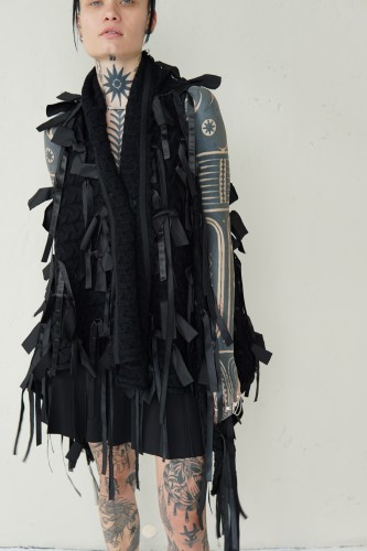 AVANT-GARDE VEST WITH LONG STRIPES