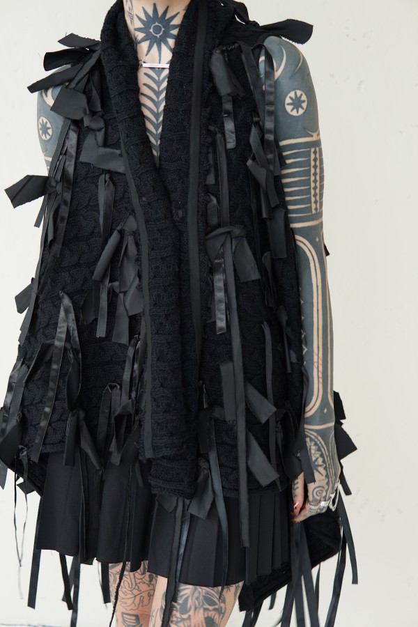 AVANT-GARDE VEST WITH LONG STRIPES