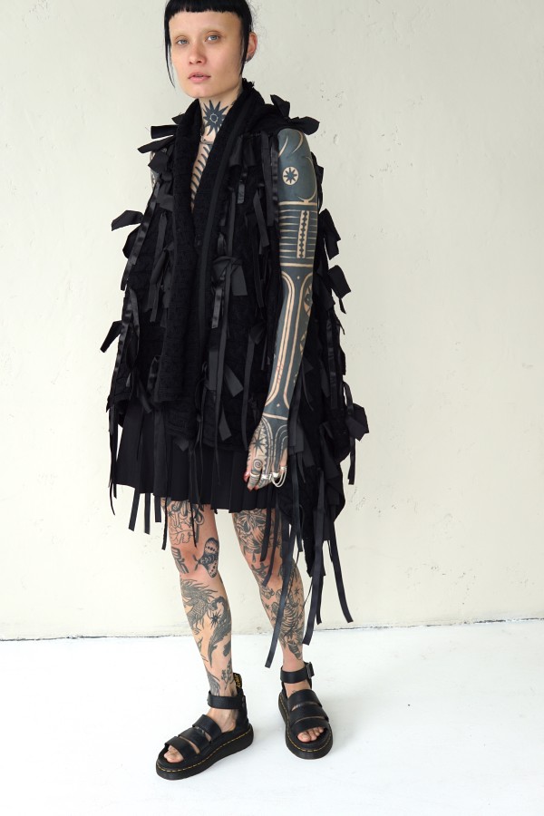 AVANT-GARDE VEST WITH LONG STRIPES